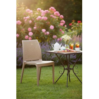 Scaun, Hanah Home, Icon, 57x85x53 cm, Maro inchis