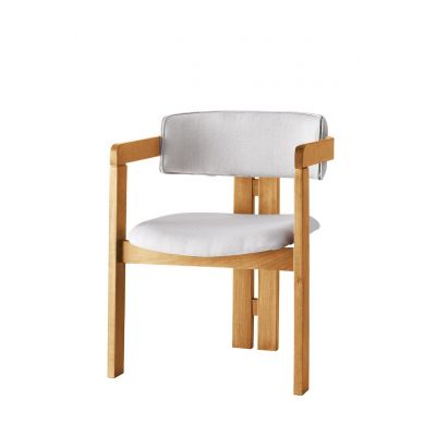 Scaun, Nmobb, CO-044, Cadru: 100% LEMN, Crem / Stejar