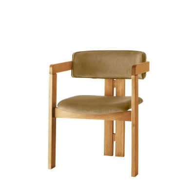 Scaun, Nmobb, CO, Cadru: 100% LEMN, Stejar / Taupe deschis