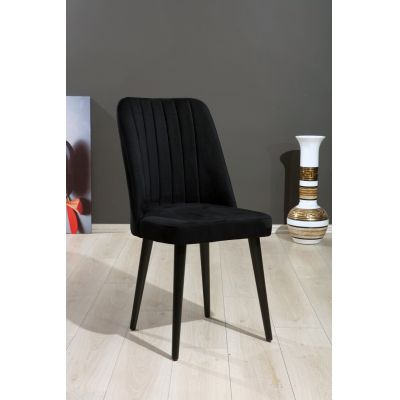 Set de scaune, Beckley, Vega, MDF , Negru