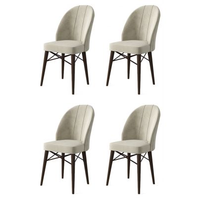 Set de scaune, Charlotte, Ritim, Metal, Crem/Maro
