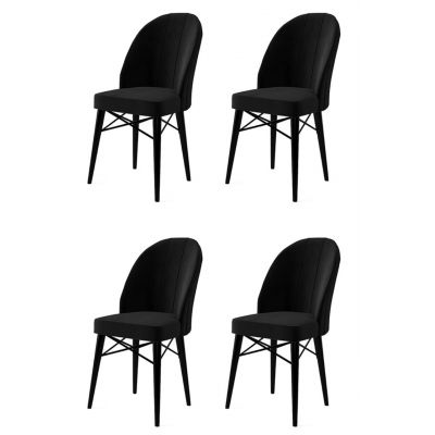 Set de scaune, Charlotte, Ritim, Metal, Negru