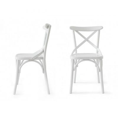Set de scaune, Fairfax, Albero19, 100% LEMN THONET, Alb
