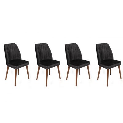 Set de scaune, Nmobb, Alfa-467 V4, Metal , Antracit / Nuc