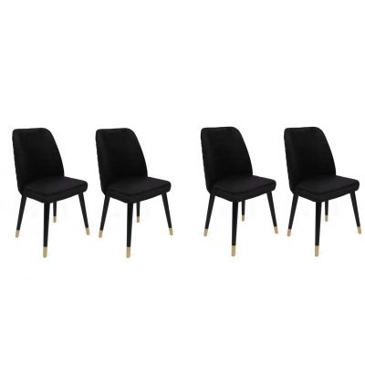 Set de scaune, Nmobb, Hugo-366 V4, Metal, Negru