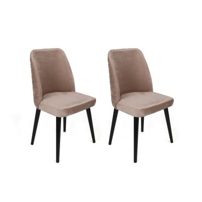 Set de scaune, Nmobb, Tutku-304 V2, Lemn, Bej/Negru