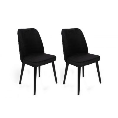 Set de scaune, Nmobb, Tutku-311 V2, Lemn, Negru
