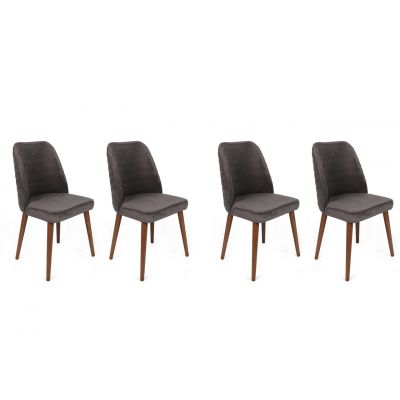 Set de scaune, Nmobb, Tutku-341 V4, Metal, Antracit / Nuc