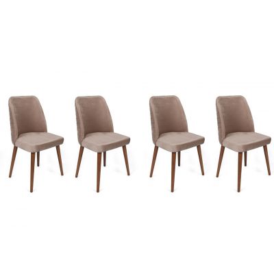 Set de scaune, Nmobb, Tutku-344 V4, Metal, Bej / Nuc