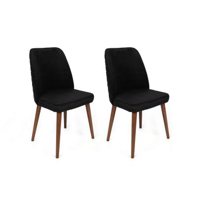 Set de scaune, Nmobb, Tutku-351 V2, Lemn, Nuc negru