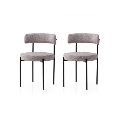 Set scaune 2 piese, Nmobb, Gını, Gri inchis