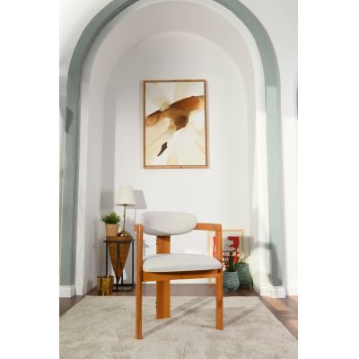Set scaune 2 piese, Vow Chair, Cheri, Crem / Stejar