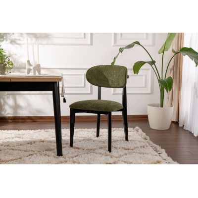 Set scaune 2 piese, Wayland, Lionte, Verde/Negru