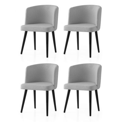 Set scaune 4 piese, Nmobb, Soft, Gri inchis