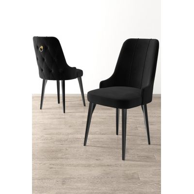 Set scaune (6 bucăți), Charlotte, Newa, Negru