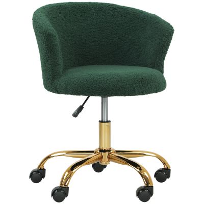Vinsetto Scaun de birou, scaun de birou ergonomic reglabil în înălțime, scaun pivotant, picior din oțel, verde | Aosom Romania