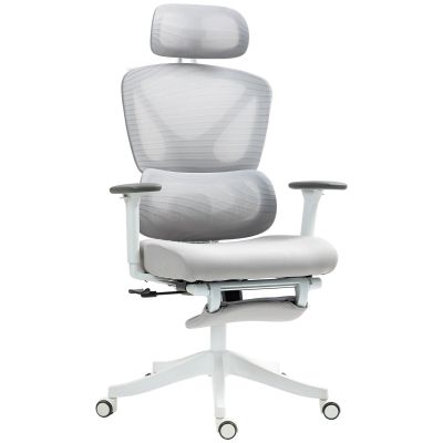 HOMCOM Fotoliu birou fauteuil de birou, înălțime reglabilă, spătar înclinabil, suport pentru cap rotativ, 71x70x119cm, negru | Aosom Romania