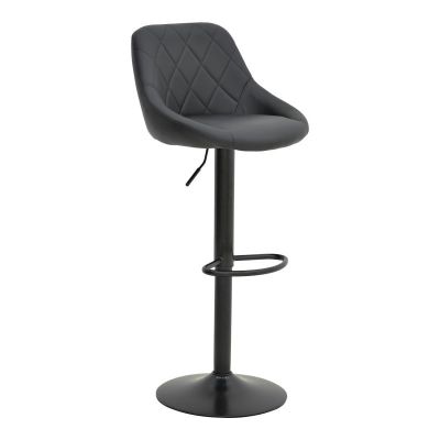 Scaun de bar ajustabil Boronez Negru 47x49x112 cm