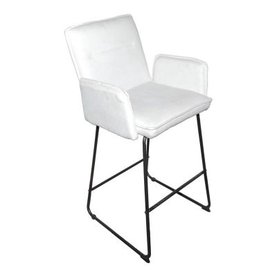 Scaun de bar Essential Alb 57x64.5x107 cm
