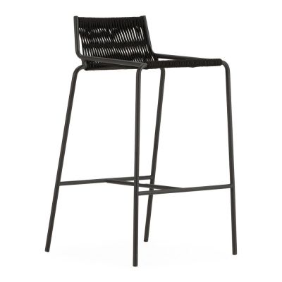 Scaun de bar negru din metal (înălțime șezut 65 cm) Emily – Marckeric Scaun de bar negru din metal (înălțime șezut 65 cm) Emily – Marckeric