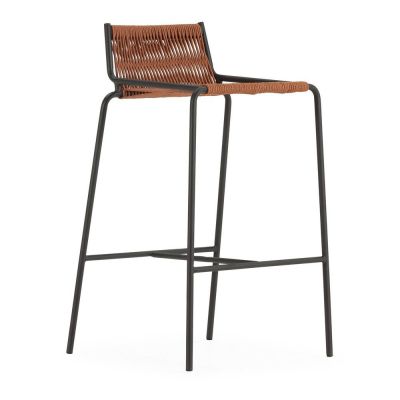 Scaun de bar teracotă din metal (înălțime șezut 65 cm) Emily – Marckeric Scaun de bar teracotă din metal (înălțime șezut 65 cm) Emily – Marckeric