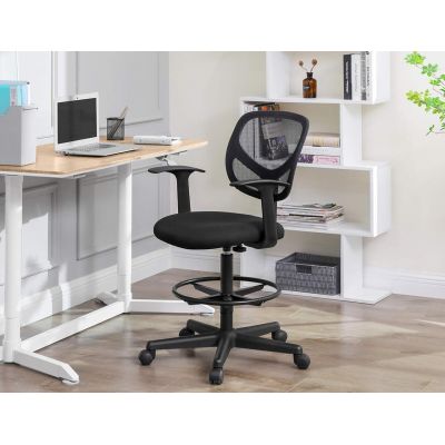 Scaun de birou ergonomic, Songmics, 64x64x97-117 cm, max 120 kg, negru