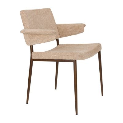Scaun de dining bej cu cotiere Portland – Dutchbone