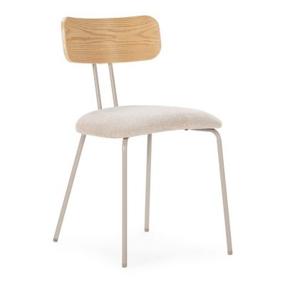 Scaun de dining bej/în culoare naturală tapițat Olimpia – MOME Scaun de dining bej/în culoare naturală tapițat Olimpia – MOME