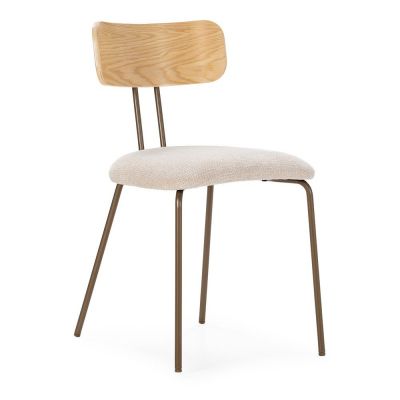 Scaun de dining bej/în culoare naturală tapițat Olimpia – MOME Scaun de dining bej/în culoare naturală tapițat Olimpia – MOME