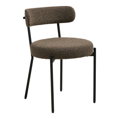 Scaun de dining maro tapițat Badalona – House Nordic
