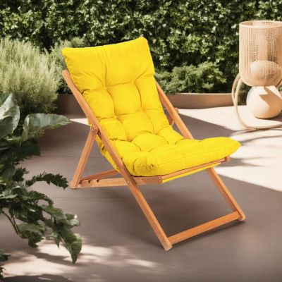 Scaun de gradina, Meya Dekor, My006, 59x90x44 cm, Lemn de fag, Galben / Natural Scaun de gradina, Meya Dekor, My006, 59x90x44 cm, Lemn de fag, Galben / Natural