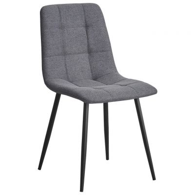 SCAUN in metal, textil gri, negru