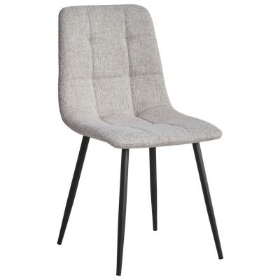 SCAUN in metal, textil taupe, negru