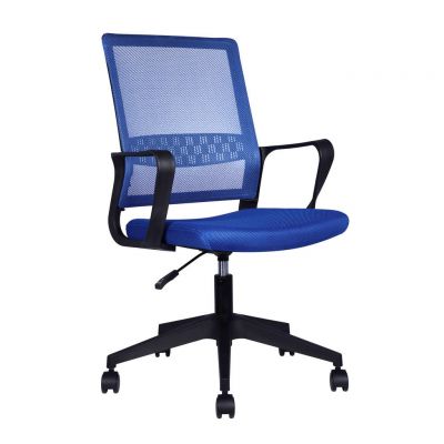 SCAUN ROTATIV plasă tensionată albastru, negru