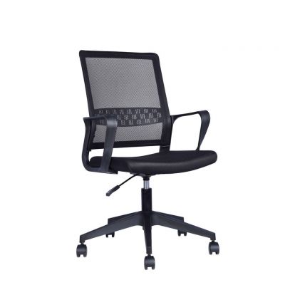 SCAUN ROTATIV plasă tensionată negru
