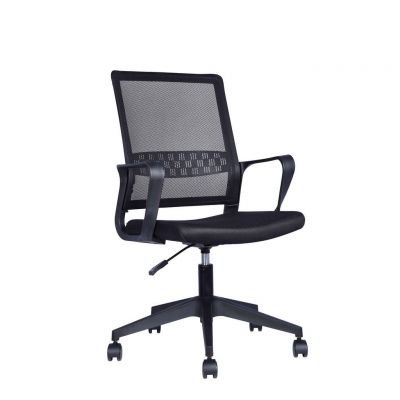 SCAUN ROTATIV plasă tensionată negru