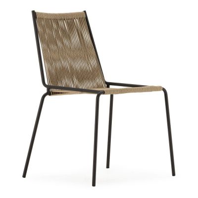 Scaune de dining bej stivuibile 2 buc. din metal Emily – Marckeric Scaune de dining bej stivuibile 2 buc. din metal Emily – Marckeric