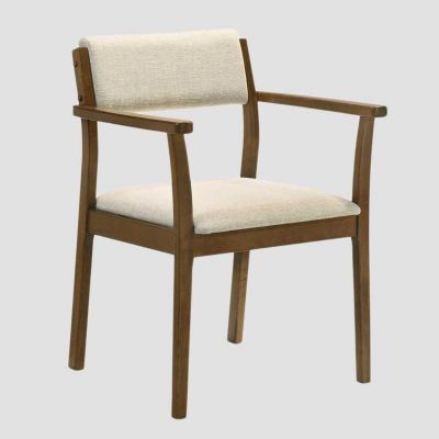 Set 2 scaune Pahkel, Homla, 62.5x56.5x84.5 cm, lemn/poliester/spuma, maro/bej