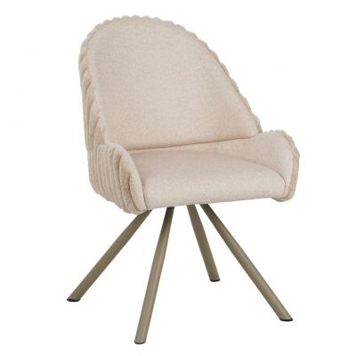 Set 2 scaune Stockholm -A, Mauro Ferretti, 58x53x85 cm, fier/poliester, crem