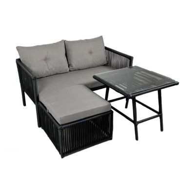 Set de gradina Shangai 8 Gri 158x62x62 cm