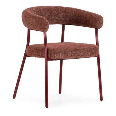 Set de scaune de sufragerie teracotă cu cotiere 2 buc. tapițat Yuri – MOME Set de scaune de sufragerie teracotă cu cotiere 2 buc. tapițat Yuri – MOME