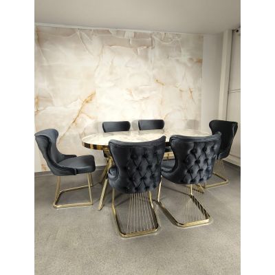 Set stella gri masa+ 6 scaune Set stella gri masa+ 6 scaune