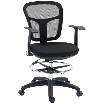 Vinsetto Fauteuil de birou scaun din plasă scaun de birou cu șezut înalt reglabil cu suport de picioare rotativ la 360 ° | Aosom Romania