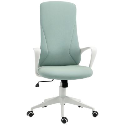 Vinsetto Scaun de birou ergonomic cu brațe și role pivotante - funcție înclinare și înălțime reglabilă - verde | Aosom Romania