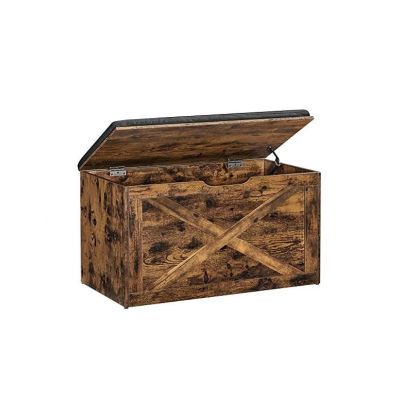 Banca de depozitare, Vasagle, ULHS056X01, Maro Rustic, 29.9 x 15 x 18 cm