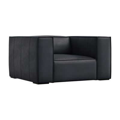 Fotoliu albastru Ã®nchis cu tapiÈu009Berie din piele Madame âu0080Windsor & Co Sofas