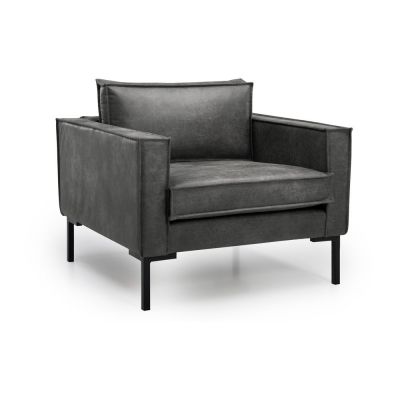 Fotoliu gri din imitaÈu009Bie de piele Rate - Scandic