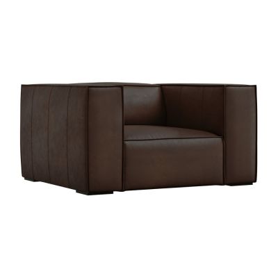 Fotoliu maro Ã®nchis cu tapiÈu009Berie din piele Madame âu0080Windsor & Co Sofas