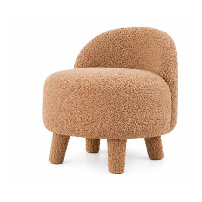 Fotoliu pentru copii maro cu tapiÈerie din stofÄbouclÃ© Moouv âArtie