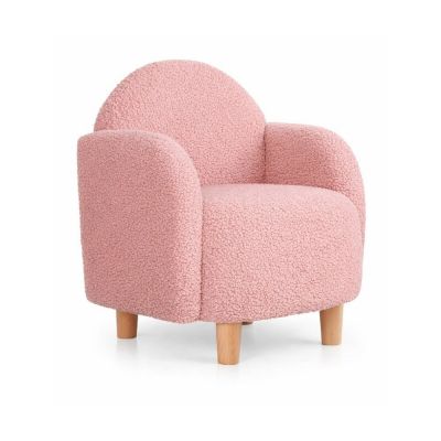 Fotoliu pentru copii roz cu tapiÈu009Berie din stofÄbouclÃ© Moylo âu0080Artie